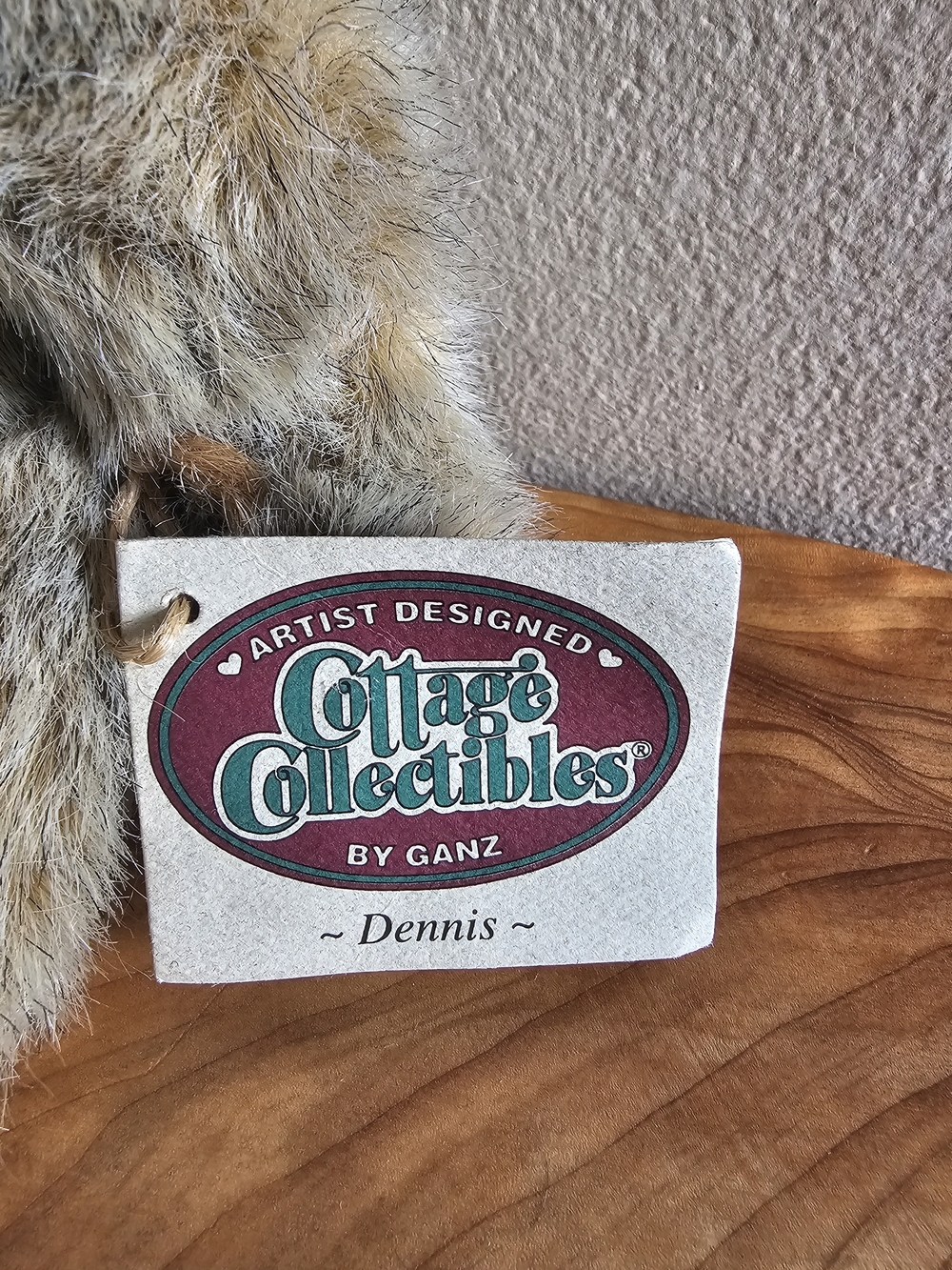 Cottage Collectibles Plush Teddy Bear with Plaid Bow - "Dennis" - Picture 3 of 5